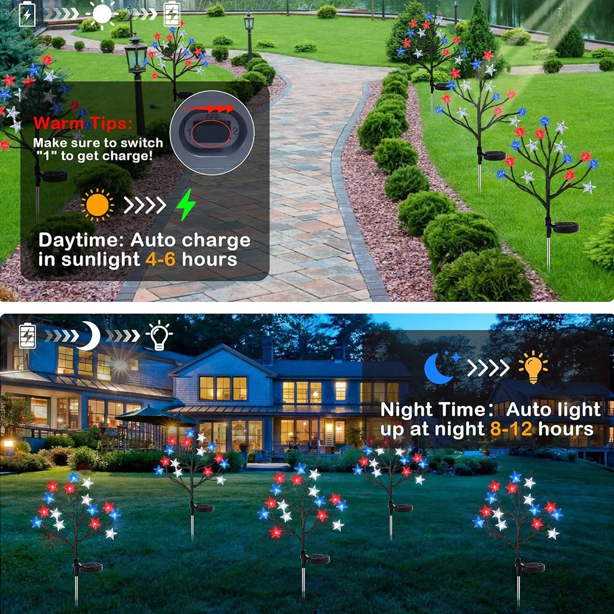 Starry Solar Festive Lights