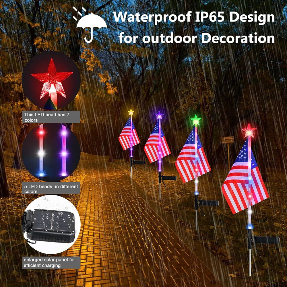 Radiant Solar Flag Lights