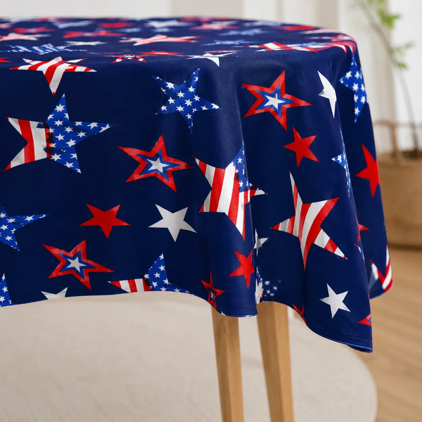 Patriotic Stars Picnic Tablecloth